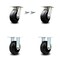 Service Caster 5 Inch Kingpinless Rubber on Steel Wheel Caster Swivel Locks 2 Rigid SCC, 2PK SCC-KP30S520-RSR-BSL-2-R-2 - alternate 1